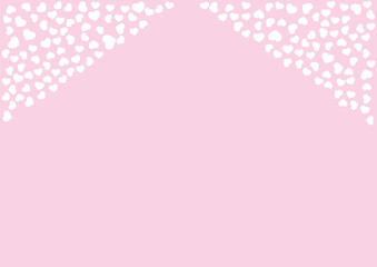ハート柄の背景 桃色系の単色 白抜き ハート