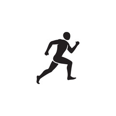 running man silhouette vector illustration design 