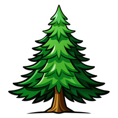  Stylish Fraser Fir Tree Design on White Background