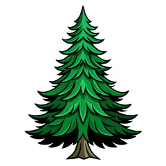  Elegant Fraser Fir Tree Graphic with Bold Lines