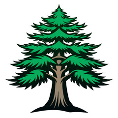Obraz premium Elegant Hemlock Tree Illustration Design
