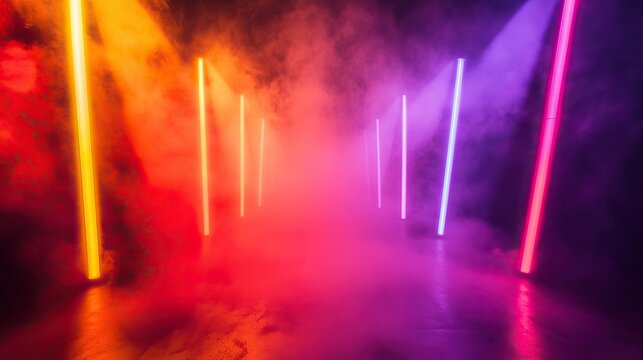 neon lights abstract background 
