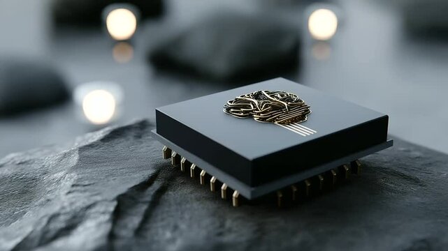 3_Neural Processing Unit with Embedded Brain Design in Dark Metal Chip