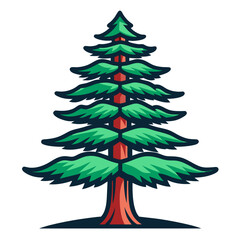  Bold Korean Fir Tree Illustration Design
