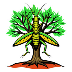  Bold Locust Tree Illustration Design