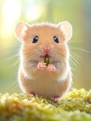 Cute Mouse Eating Seed