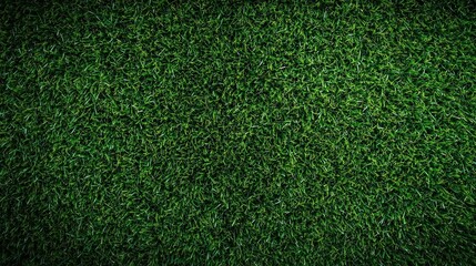 Obraz premium Top view of a vibrant green field, ideal for backgrounds or wallpapers. High-quality texture with ample copy space.