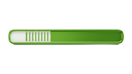 Green Progress Bar Isolated on Transparent Background