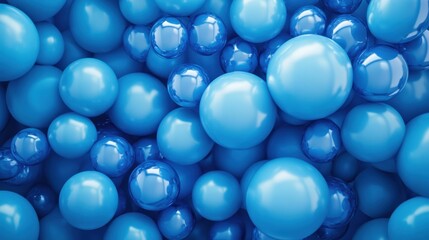 Festive sweet blue balloons background banner celebration theme