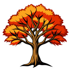  Modern Paperbark Maple Tree Artwork with Bold Features