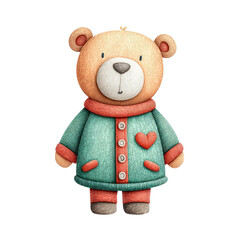 Minimalist family celebration for mother's day with cute bear illustration in cozy home setting