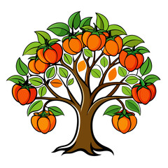  Charming Persimmon Tree Illustration © Asif Al Akram