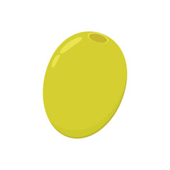 Pickled olives vector. Pickled slice olives on white background.