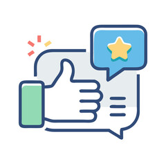 Obraz premium Thumbs Up Icon Representing Positive Audience Feedback and Approval