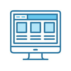 UI Design Monitor Icon Representing Digital Interface and User Experience