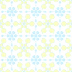 Tile Images-Seamless floral pattern vector illustration with colorful flowers, leaves, and retro pink hearts on a decorative green backdrop