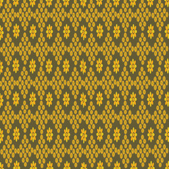 yellow fabric texture, golden flower pattern 