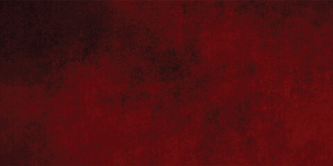 Deep Red Grunge Wall with Black Smudges and Texture Cracks

