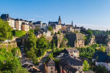 Fototapeta premium Luxembourg old city, Ville Haute district, is the UNESCO World Heritage site in Luxembourg