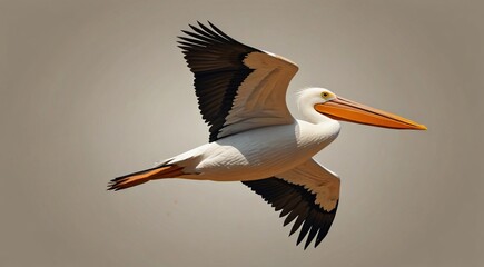 white pelican in flight