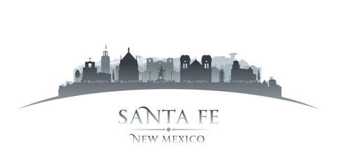 Santa Fe New Mexico city skyline silhouette