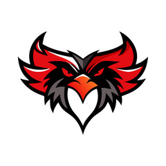 Fototapeta premium This is a bold and fierce bird for sports teams, clubs, gaming avatars, or merchandise branding and logo.