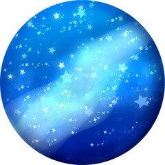 手描きの天の川アイコンイラスト