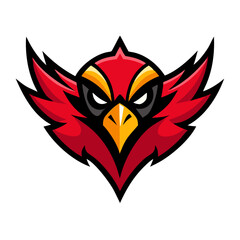 Fototapeta premium This is a bold and fierce bird for sports teams, clubs, gaming avatars, or merchandise branding and logo.