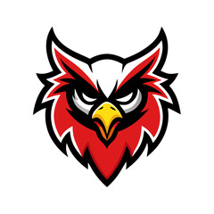 This is a bold and fierce bird  for sports teams, clubs, gaming avatars, or merchandise branding and logo.