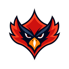 This is a bold and fierce bird  for sports teams, clubs, gaming avatars, or merchandise branding and logo.