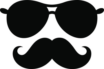 sunglasses with mustache vector illustration
