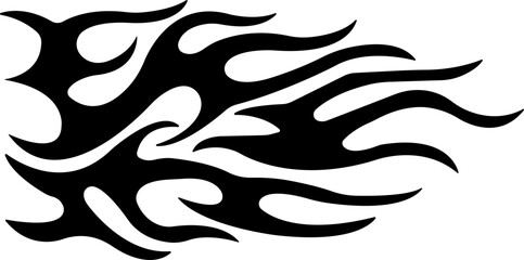 Tattoo design Fire flames logotype icon. isolated on transparent background
