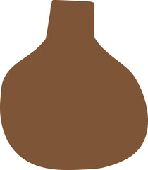 Abstract ceramic vase illustration. Trendy Minimalist shapes collage design in an ecological style