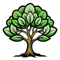 Obraz premium Vivid Southern Magnolia Tree Illustration