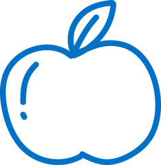 Hand drawn apple Doodle simple healthy fruits
