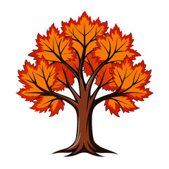  Creative Illustration of Sugar Maple Tree