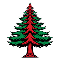 Obraz premium Stunning Outline of Virginia Pine Tree