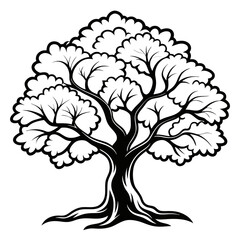 Obraz premium Bold Illustration of Wild Cherry Tree