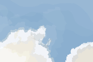 abstract illustration of cloudy blue sky in summer