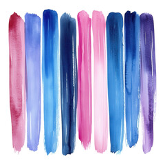 Bold strokes of color blend harmoniously in a vibrant display of artistic expression and creativity on transparent background