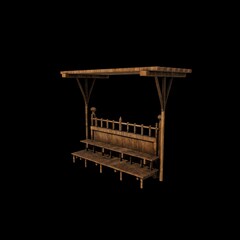 wooden bleacher tribune