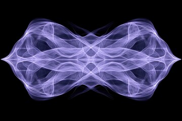 Fototapeta premium Abstract purple shapes and patterns creating a symmetrical visual effect