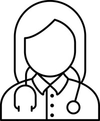 Female Doctor Vector Icon Stock Illustration