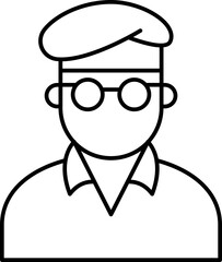 Artist Vector Icon Stock Illustration