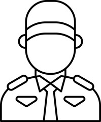 Security Guard Vector Icon Stock Illustration