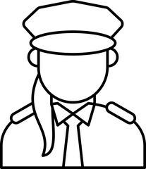 Pilot Vector Icon Stock Illustration