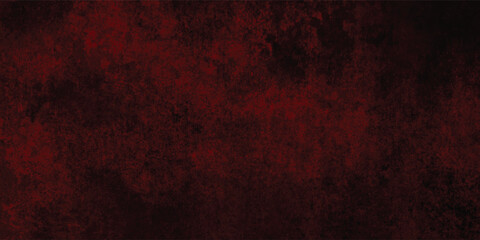 Dark Red Grunge Texture Background with Black Ink Stains

