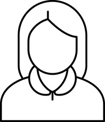 Obraz premium Female Police Officer Vector Icon Stock Illustration