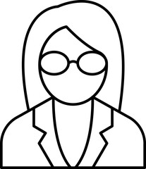 Female Musician Vector Icon Stock Illustration