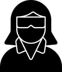 Female Engineer Vector Icon Stock Illustration